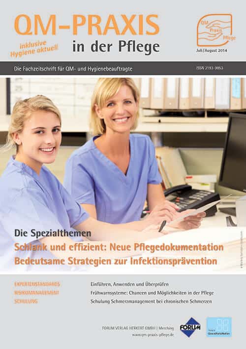 Ausgabe Jul/Aug 2014 Schlanke Pflegedokumentation Infektionsprävention