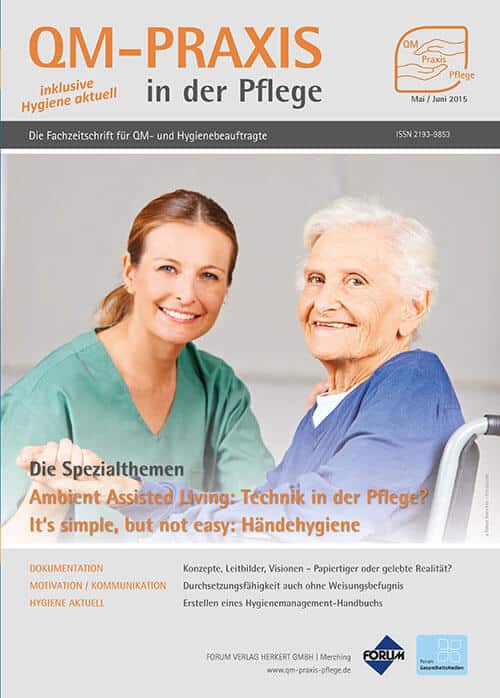 Ausgabe Mai/Jun 2015 AAL: Technik in der Pflege Händehygiene