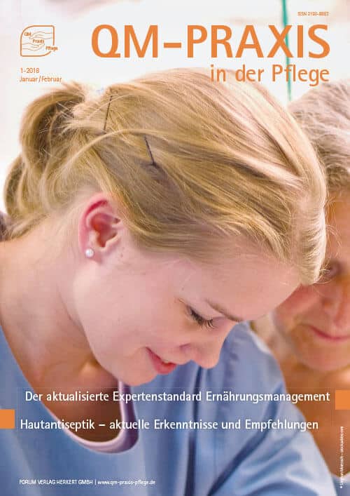 Ausgabe Jan/Feb 2018 Expertenstandard Ernährungsmanagement Hautantiseptik